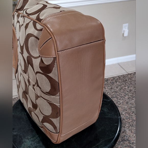 COACH ERGO Brown Signature C Jacquard Leather Monogram  Hobo Bag - Picture 17 of 17